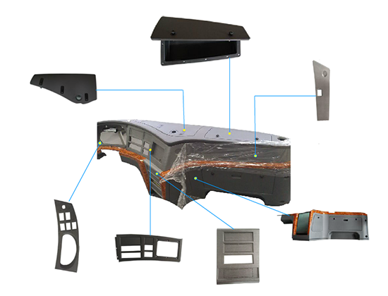 客車儀表臺應用